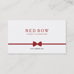 Red Bow Krawatte Event Planner Visitenkarte