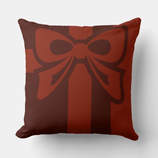 Red Bow Print - Gewindestrebe Kissen (Vorderseite)