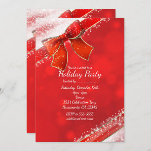 Red Bow & Sparkles Toutes les invitations pour les