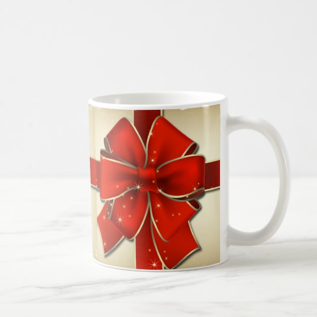 Red Bow Weihnachts-Tasse Kaffeetasse (Rechts)