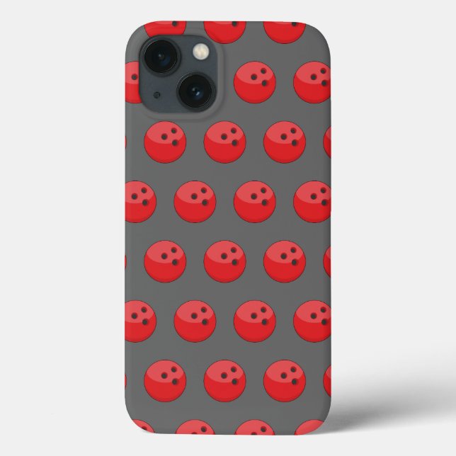 Red Bowling Ball Pattern Case-Mate iPhone Hülle (Rückseite)