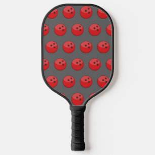 Red Bowling Ball Pattern Pickleball Schläger
