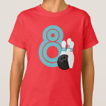 Red Bowling Birthday Shirt<br><div class="desc">Red Bowling Birthday Shirt</div>
