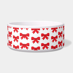 Red Bows Dog Napf