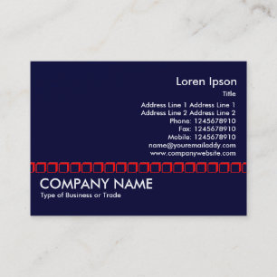 Red Box Line - Navy Blue Visitenkarte