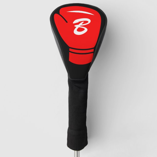Red Boxhandschuh-Monogramm-Abdeckung für kundenspe Golf Headcover (Vorderseite)