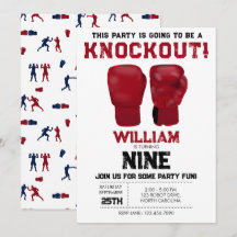 Red Boxing Gloves Kindergeburtstag Party Knock-out