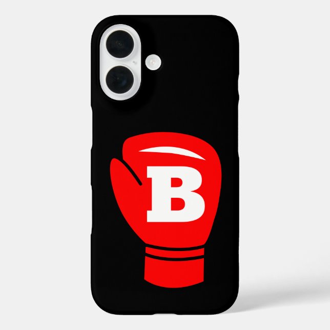Red Boxing Handschuhlogo kundenspezifisch iPhone 16 Hülle (Rückseite)