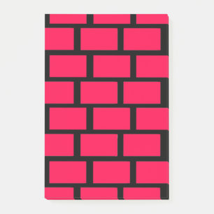 RED BRICK WALL POST-IT KLEBEZETTEL