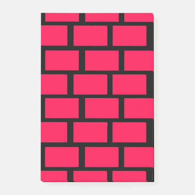 RED BRICK WALL POST-IT KLEBEZETTEL (Vorderseite)
