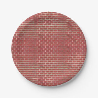 Red Brick Wall Tasse Pappteller