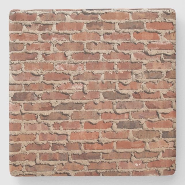Red Brick Wall Textur, Square Untersetzer (Vorderseite)