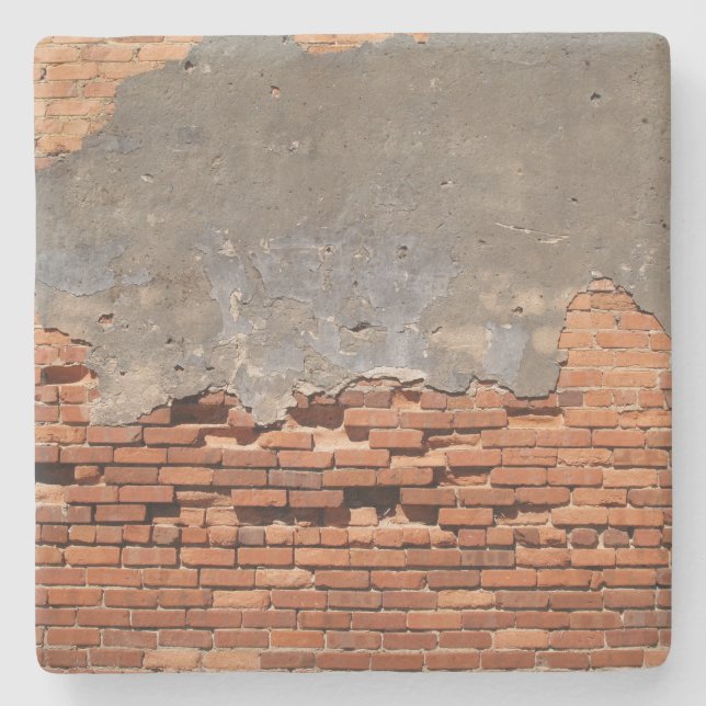 Red Brick Wall Texture, Square Untersetzer (Vorderseite)