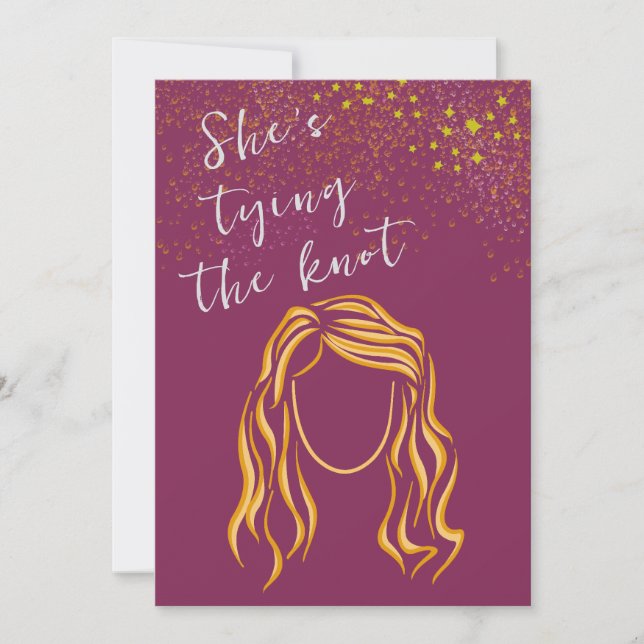 Red Bride to be Girl Bachelorette Party Invitation Einladung (Vorderseite)