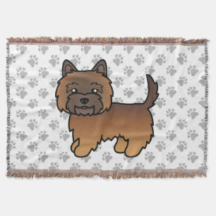 Red Brindle Cairn Terrier Niedlicher Cartoon Dog Decke