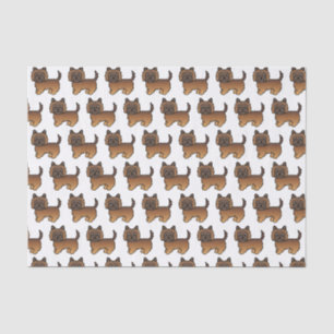 Red Brindle Cairn Terrier Niedlicher Cartoon Dog M Seidenpapier