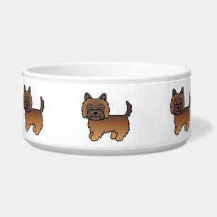 Red Brindle Cairn Terrier Niedlicher Cartoon Dog Napf