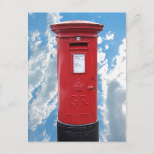 Red British Post Box Postkarte