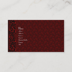 Red Brocade Gothic Vintag Business Card Visitenkarte