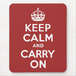 Red Brown halten Sie ruhig und tragen Sie weiter Mousepad