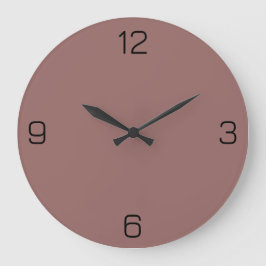 Red Brown Terracotta 976A66 Farbe mit Namensoption Große Wanduhr