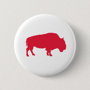 Red Buffalo Button