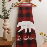 Red Buffalo Kariert & Bear | Geschenk für persönli Schürze<br><div class="desc">Red Buffalo Kariert & Bear | Geschenk für persönliche Namen</div>