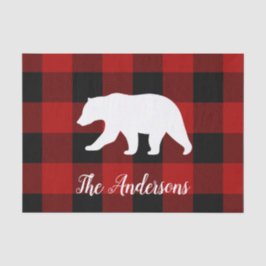 Red Buffalo Kariert & Bear | Geschenk für persönli Seidenpapier