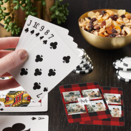 Red Buffalo Kariert & Collage Foto mit anfängliche Spielkarten