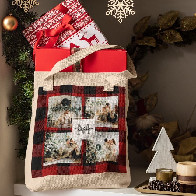 Red Buffalo Kariert & Collage Foto mit anfängliche Tragetasche (Von Creator hochgeladen)