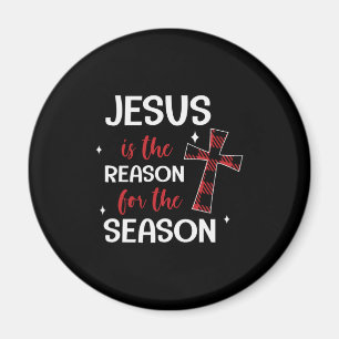 Red Buffalo Kariert Cross Weihnachtsdesign Magnet