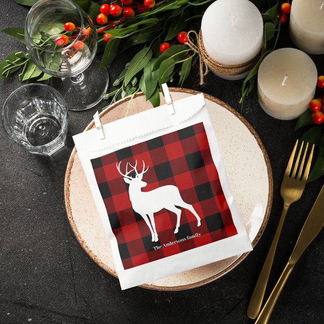 Red Buffalo Kariert & Deer | Geschenk für persönli Geschenktütchen (Von Creator hochgeladen)