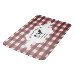 Red Buffalo Kariert Farm Kuh Bath Mat Badematte