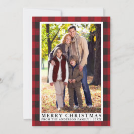 Red Buffalo Kariert Frohe Weihnachten Familie Foto