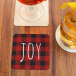 Red Buffalo Kariert & Joy | Happy Holiday Glasuntersetzer<br><div class="desc">Genießen Sie die Wärme und Freude der Feriensaison mit unserer Red Buffalo Kariert & Joy Kollektion auf Zazzle! Dieses festliche Sortiment von Produkten ist darauf ausgerichtet, Ihren Feiern Komfort und Freude zu bringen. In dieser Urlaubssaison machen Ihre Feierlichkeiten mit unserer Red Buffalo Kariert & Joy Kollektion auf Zazzle zu einem...</div>