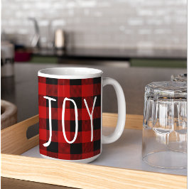 Red Buffalo Kariert & Joy | Happy Holiday Kaffeetasse