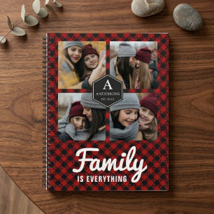 Red Buffalo Kariert Lumberjack Familienfoto Collag Planer