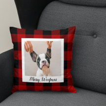 Red Buffalo Kariert & Merry Woofmas mit Hund-Foto