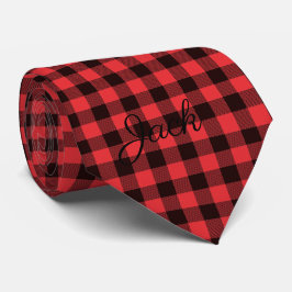 Red Buffalo Kariert Mit Monogramm Neck Tie Krawatte