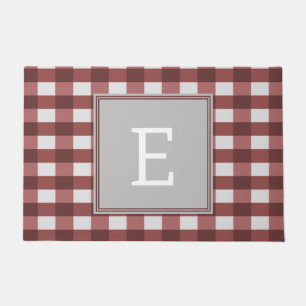 Red Buffalo Kariert Monogram Doormat Fußmatte