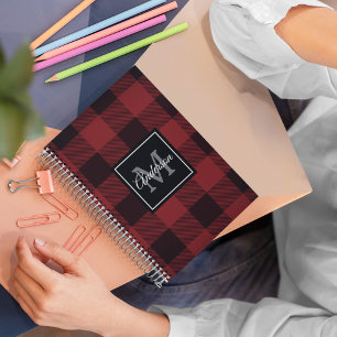 Red Buffalo Kariert   Persönliche Initialzündung   Notizblock