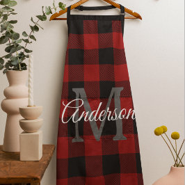 Red Buffalo Kariert | Persönliche Initialzündung | Schürze