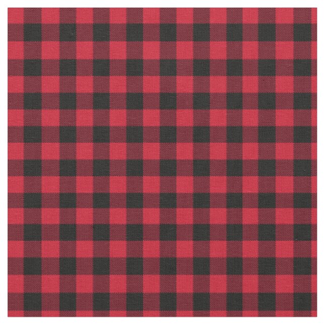 Red Buffalo Kariert, Red Flanell Stoff (Nahaufnahme)