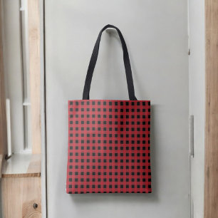 Red Buffalo Kariert Tote Bag für gemütlichen Winte Tasche
