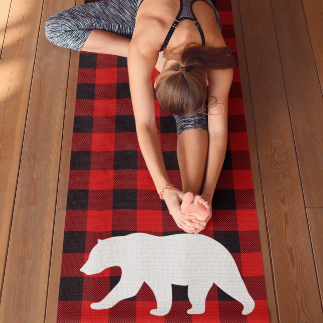 Red Buffalo Kariert & White Bear Yogamatte (Von Creator hochgeladen)