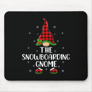Red Buffalo Kariert zum Snowboarden-Gnome Mousepad