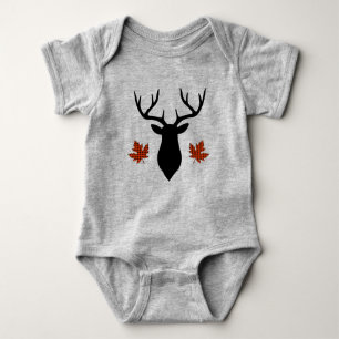 Red Buffalo Karierte Hirschbuckmapselleaf Baby Strampler