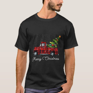 Red Buffalo Karierter Lieferwagen LKW mit Baum frö T-Shirt