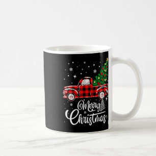 Red Buffalo Karierter Lieferwagen LKW mit Baum Mer Kaffeetasse