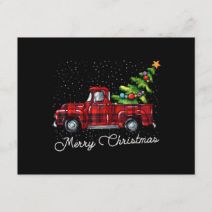 Red Buffalo Karierter Lieferwagen LKW mit Tree Mer Begleitkarte